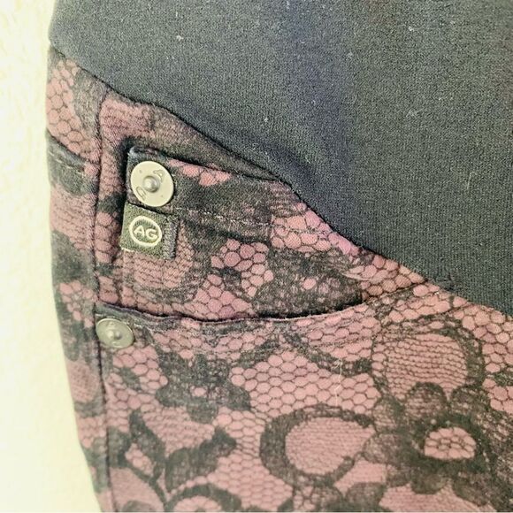 A Pea In A Pod AG Lace Pattern Maternity Jeans - Picture 3 of 5